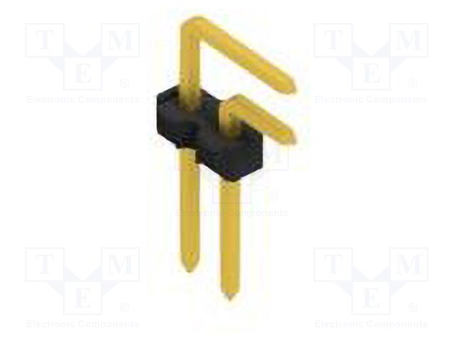 Connector: pin strips; pin header; male; PIN: 2; 2.54mm; THT; 2x1