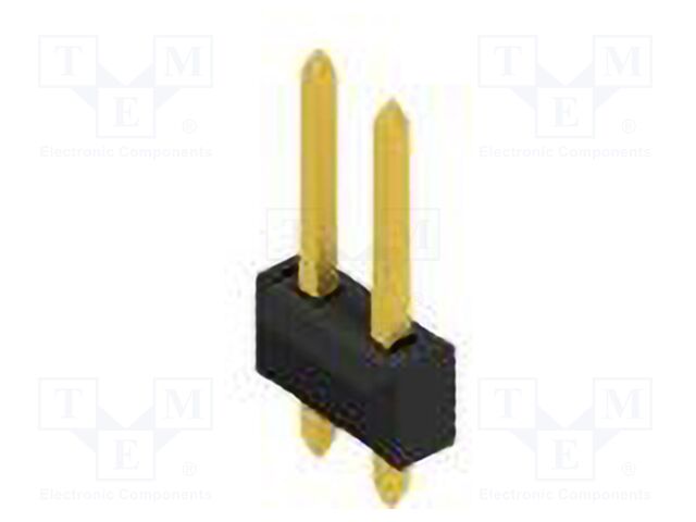 Connector: pin strips; pin header; male; PIN: 2; 2.54mm; THT; 2x1