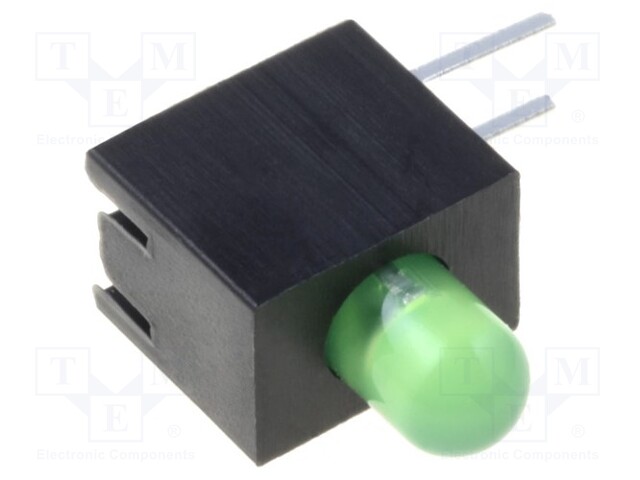 LED; in housing; green; 3mm; No.of diodes: 1; 20mA; Lens: diffused