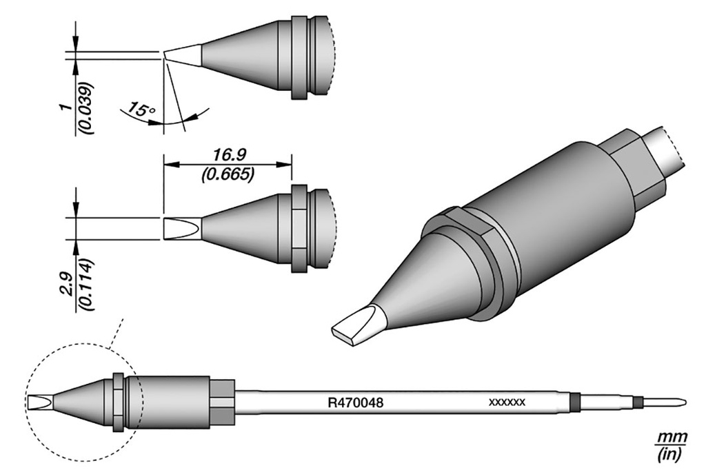 Tip; special; 2.9x1mm