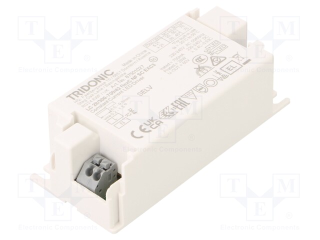 Power supply: switched-mode; LED; 28W; 7.5÷42VDC; 300÷700mA; IP20