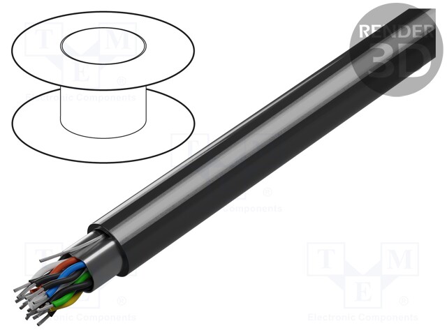 Wire; RS232; 8x2x24AWG; stranded; Cu; Al-PET foil; PVC; grey