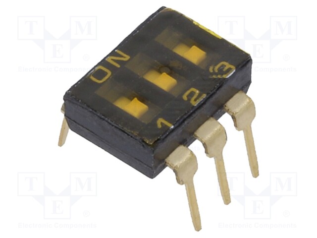 Switch: DIP-SWITCH; OFF-ON; 0.025A/24VDC; Pos: 2; -40÷85°C; 9.8N