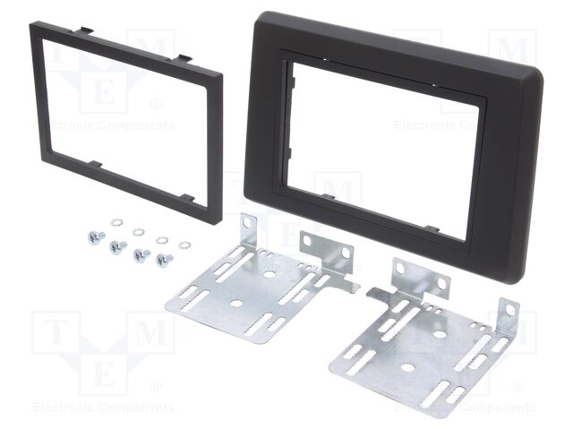 Radio frame; Nissan,Opel,Renault; 2 DIN; black