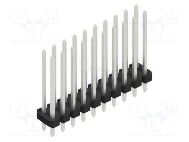 Connector: pin strips; pin header; male; PIN: 20; 2.54mm; THT; 2x10