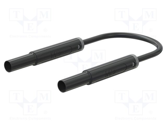 Test lead; 19A; banana plug 4mm,both sides; insulated; Len: 1.5m