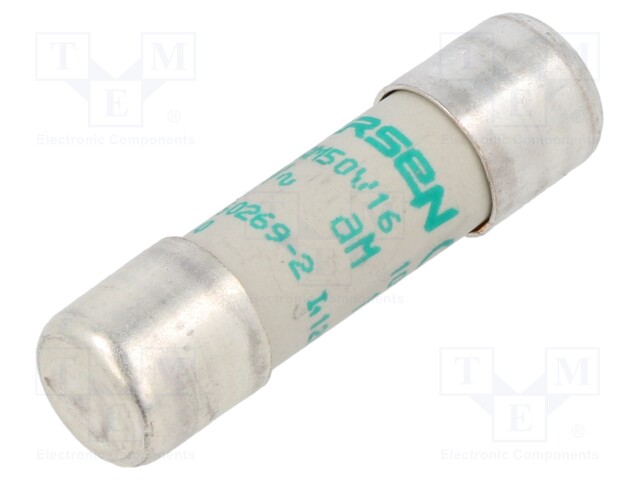 Fuse: fuse; aM; 16A; 500VAC; ceramic; 10x38mm