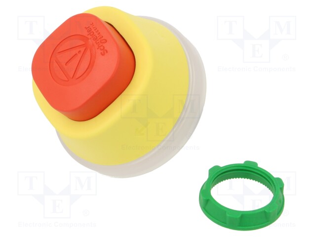 Switch: emergency stop; Stabl.pos: 2; 22mm; red; Illumin: none; IP66