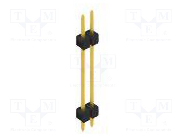 Connector: pin strips; pin header; male; PIN: 2; 2.54mm; THT; 1x2