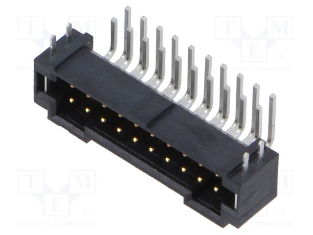 Connector: PCB to PCB; male; PIN: 20; 2mm; gold-plated; THT; socket