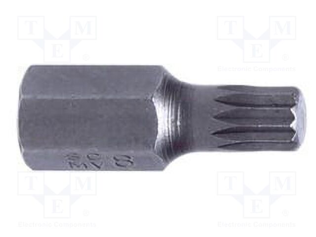 Screwdriver bit; spline (12-angles); XZN M8; Overall len: 30mm