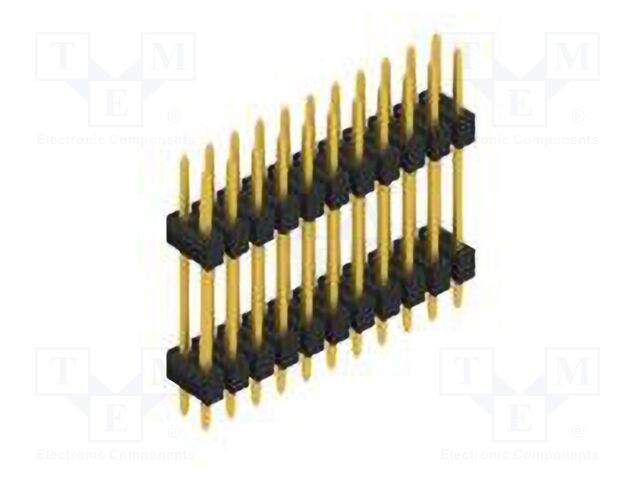 Connector: pin strips; pin header; male; PIN: 22; 2.54mm; THT; 2x11