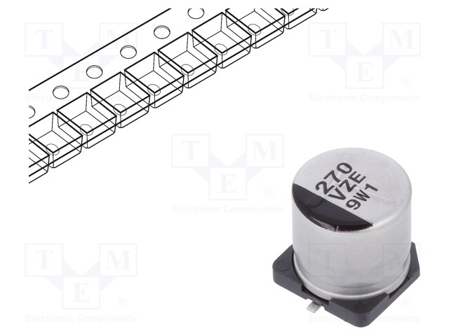 Capacitor: hybrid; 270uF; 35VDC; ESR: 20mΩ; ZE; SMD; ±20%; -55÷125°C
