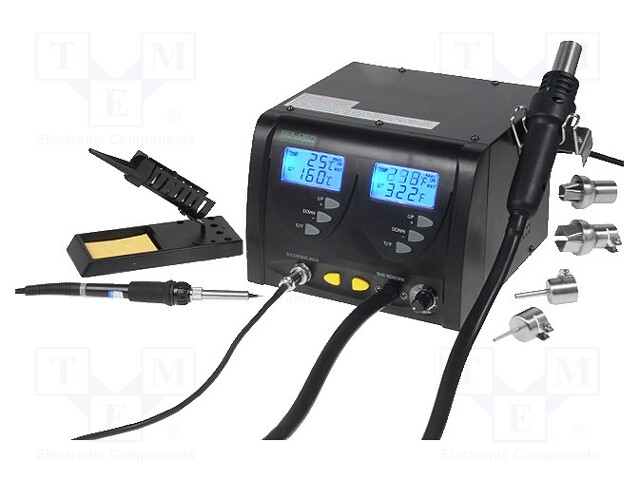 Hot air soldering station; digital; ESD; 160÷480°C; 3÷24l/min