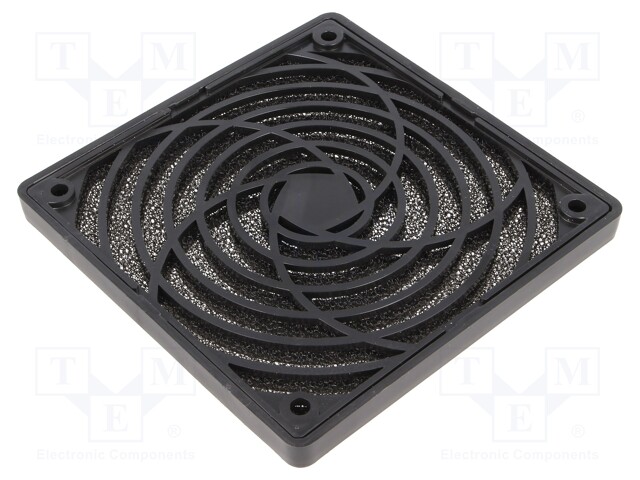 Guard; 120x120mm; Mat: plastic; Mounting: snap fastener,screw