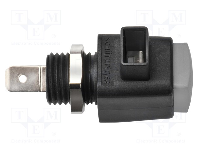 Laboratory clamp; grey; 16A; Contacts: nickel; Mounting: screw