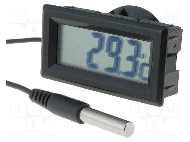 Panel; LCD; -50÷70°C; Probe l: 20mm; Probe dia: 5.5mm; 28x52.5x15mm