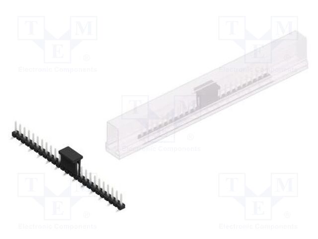 Connector: pin strips; pin header; male; PIN: 25; 2.54mm; SMT; 1x25