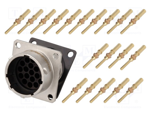 Connector: circular; Series: RT360; socket; male; crimped; PIN: 19