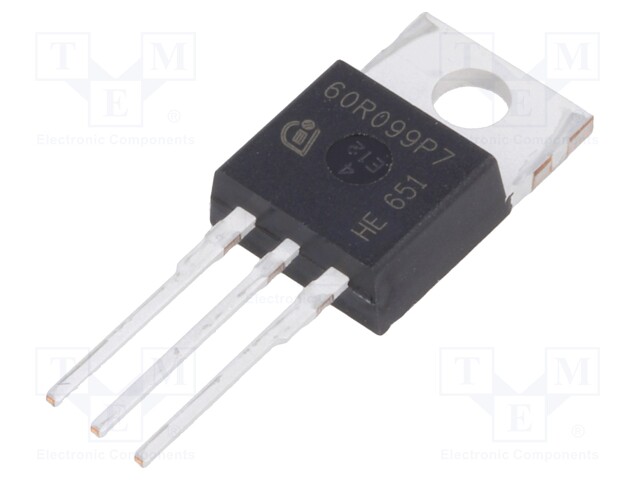 Transistor: N-MOSFET; unipolar; 600V; 20A; 117W; PG-TO220-3