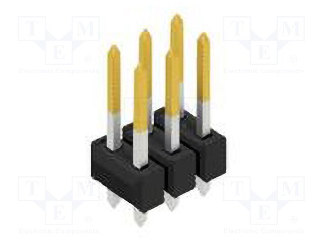 Connector: pin strips; pin header; male; PIN: 6; 2.54mm; THT; 2x3