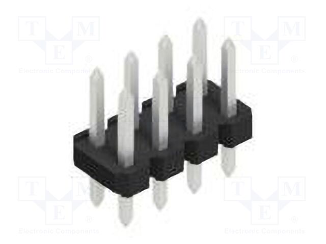 Connector: pin strips; pin header; male; PIN: 8; 2.54mm; THT; 2x4