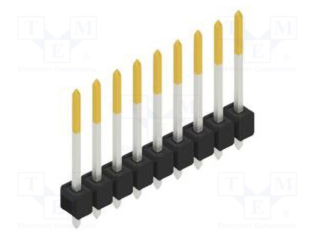 Connector: pin strips; pin header; male; PIN: 9; 2.54mm; THT; 1x9