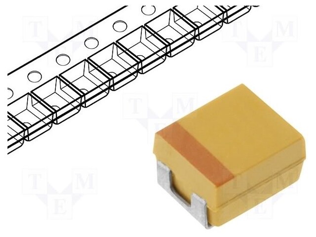 Capacitor: tantalum-polymer; 0.47uF; 63VDC; Case: B; 1210; TCJ; SMD