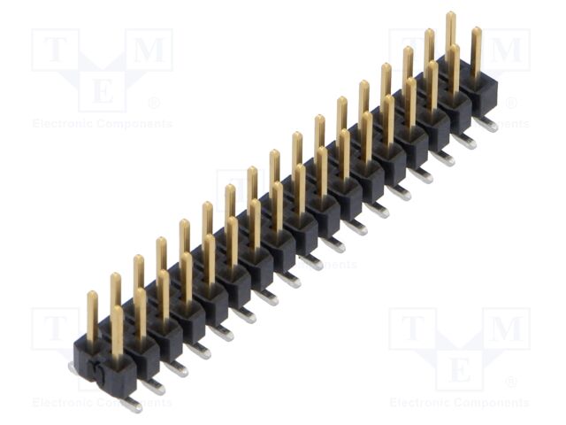 Connector: pin strips; male; PIN: 34; 2.54mm; gold-plated; SMT