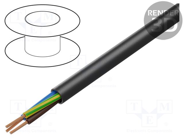 Wire; ÖLFLEX® HEAT 105 MC; 4G0.75mm2; stranded; Cu; PVC; black