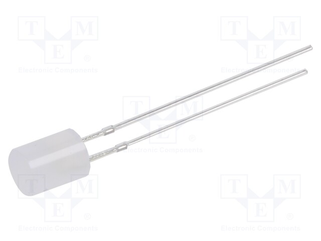 LED; 5mm; white; 750÷1120mcd; 140°; Front: flat; 15V; No.of term: 2