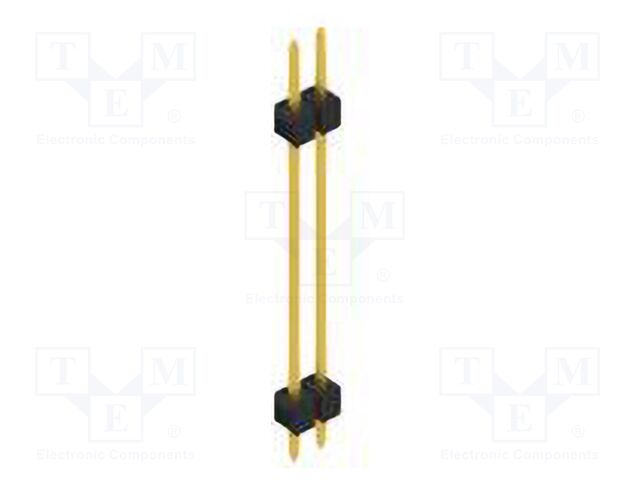 Connector: pin strips; pin header; male; PIN: 2; 2.54mm; THT; 1x2