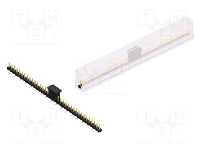 Connector: pin strips; pin header; male; PIN: 36; 2.54mm; SMT; 1x36