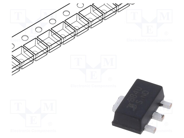 IC: voltage regulator; LDO,linear,fixed; 24V; 0.1A; SOT89; SMD