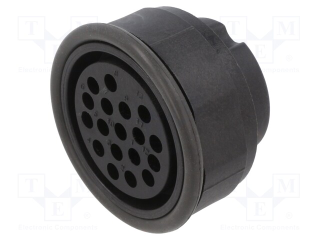 Connector: circular; female; UIC558; PIN: 13; for cable; crimped