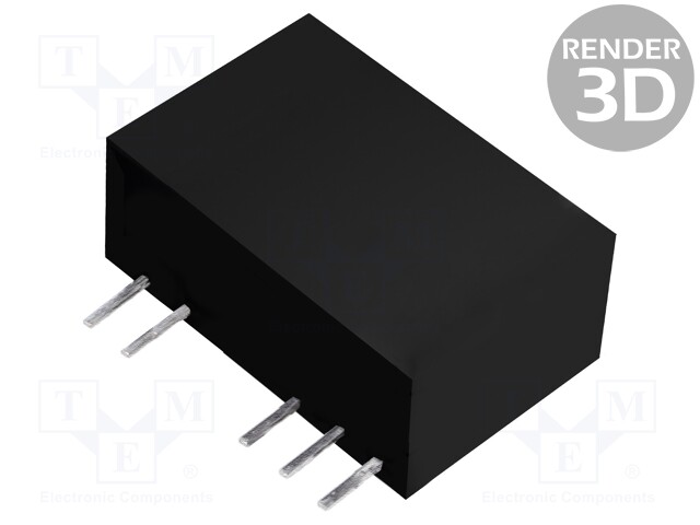 Converter: DC/DC; 1W; Uin: 10.8÷13.2V; Uout: 5VDC; Iout: 200mA; SIP