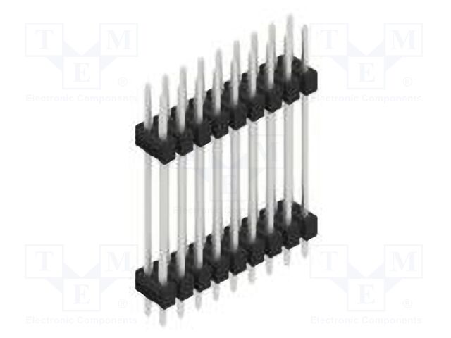 Connector: pin strips; pin header; male; PIN: 18; 2.54mm; THT; 2x9