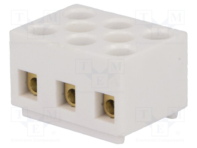 Terminal block; screw terminal; ways: 3; 4mm2; terminals: 6; 500V