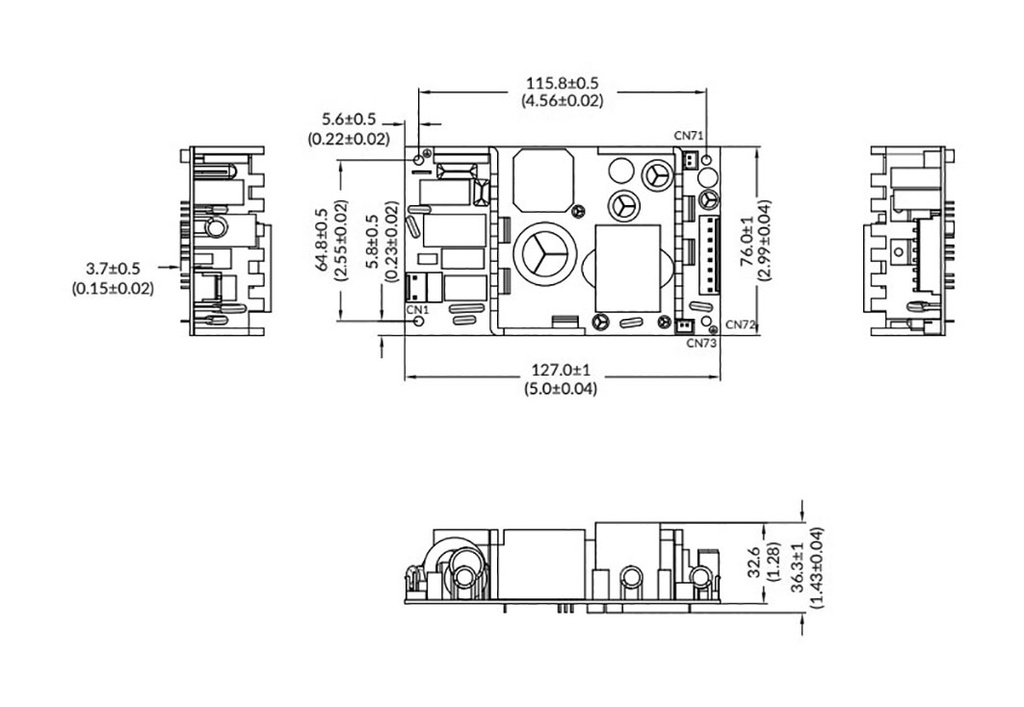 Power supply: switched-mode; open; 100/150W; 90÷264VAC; OUT: 1