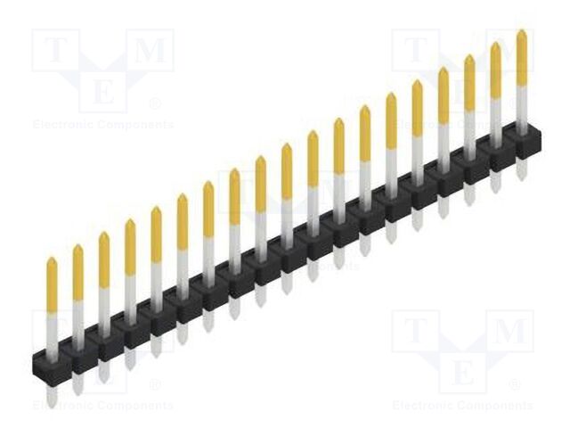 Connector: pin strips; pin header; male; PIN: 19; 2.54mm; THT; 1x19