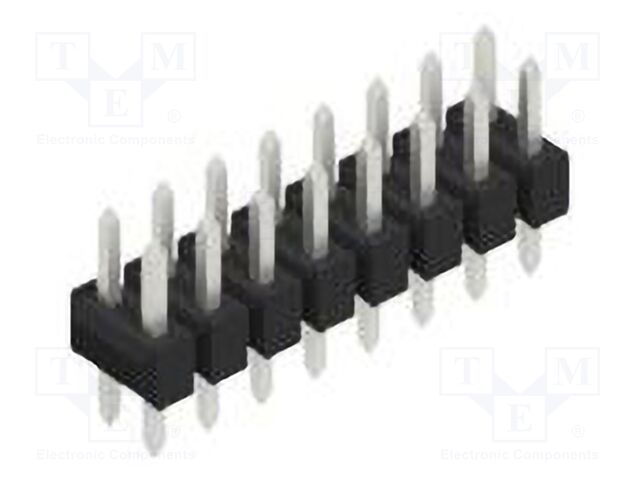 Connector: pin strips; pin header; male; PIN: 16; 2.54mm; THT; 2x8