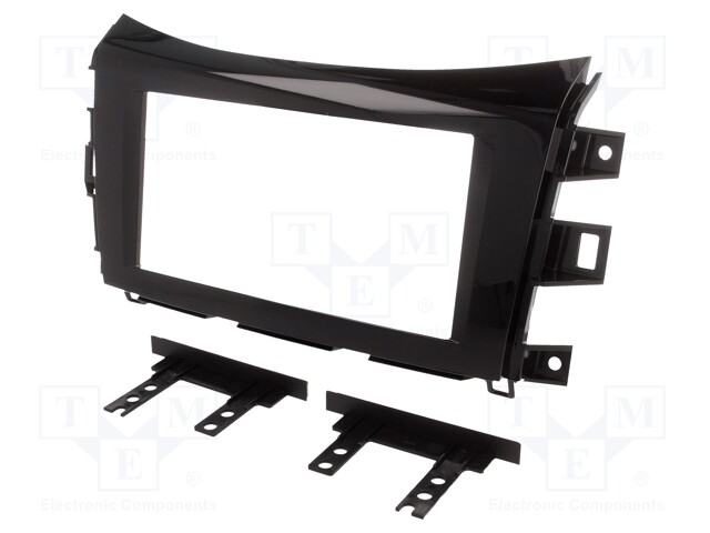 Radio mounting frame; Nissan; 2 DIN; black gloss