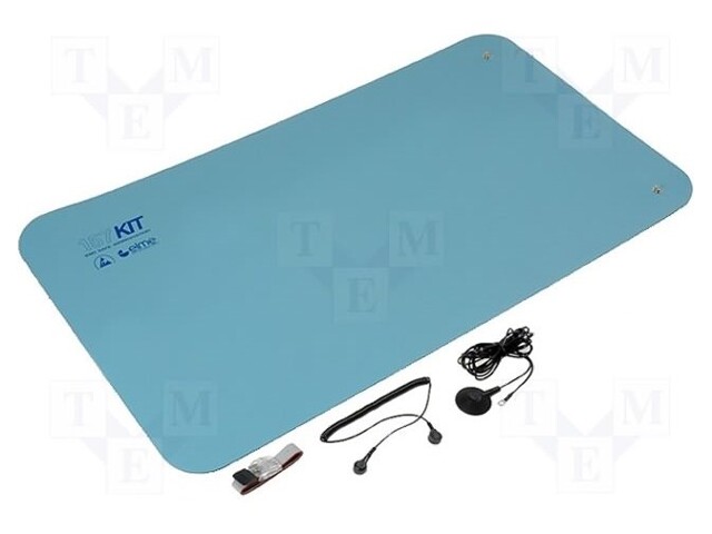 Protective bench kit; ESD; L: 1200mm; W: 600mm; D: 2mm; blue; 1MΩ/km