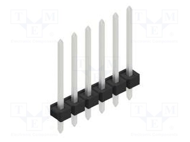 Connector: pin strips; pin header; male; PIN: 6; 2.54mm; THT; 1x6