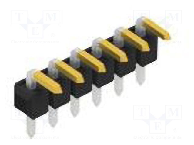 Connector: pin strips; pin header; male; PIN: 6; 2.54mm; THT; 1x6