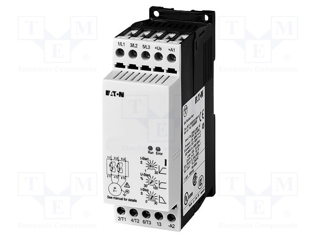 Module: soft-start; Usup: 200÷480VAC; DIN; 7.5kW; 0÷30/0÷30s; 16A