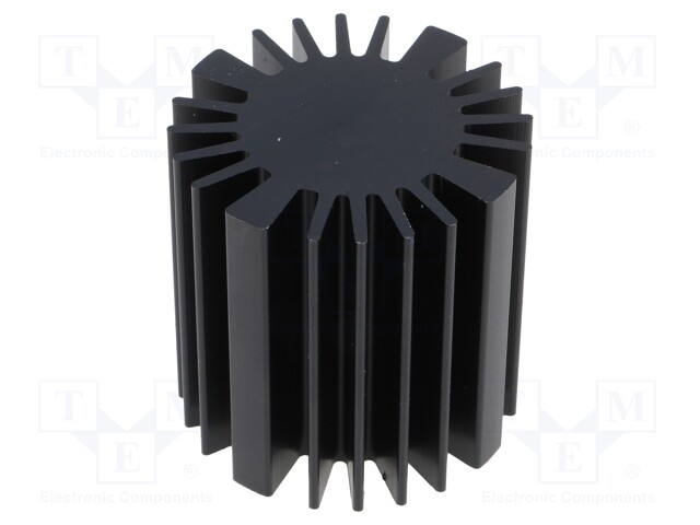Heatsink; LED; Ø: 50mm; H: 50mm; Colour: black
