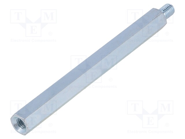 Screwed spacer sleeve; Int.thread: M5; 80mm; Ext.thread: M5; steel