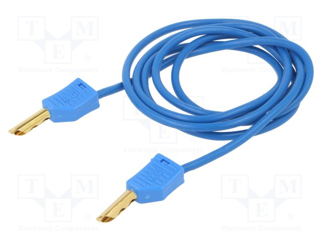 Test lead; 60VDC; 30VAC; 19A; banana plug 4mm,both sides; Len: 1m