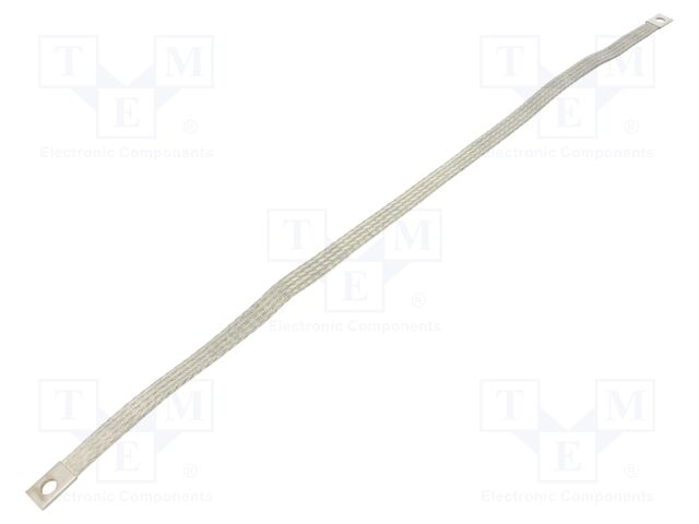 Braids; earthing tape; 16mm2; Ø1: 9mm; Ø2: 9mm; 120A; L: 640mm